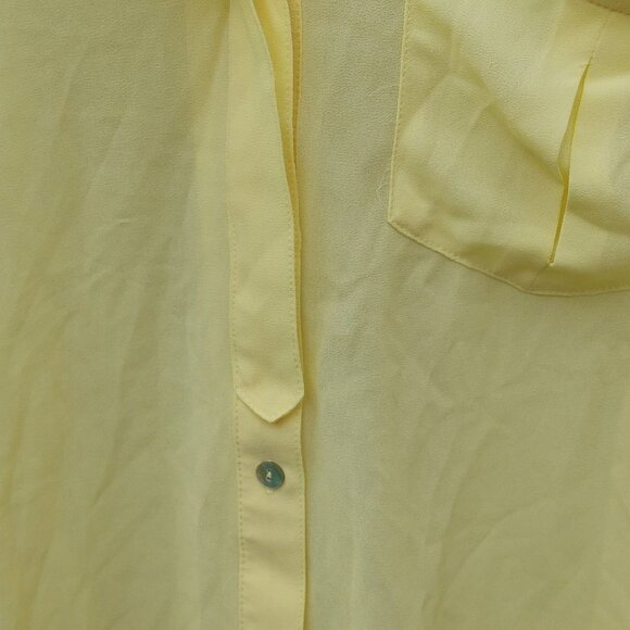 LOVELY Yellow Sleeveless Blouse Women's Size M LOVE 21 Forever 21 - Picture 7 of 7